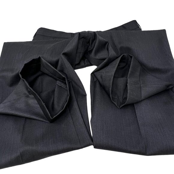 The Rodin Collection Mens Dark Gray Dress Slacks Wool Pleated Front Size 36 x 30 - Picture 14 of 16